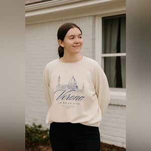 Beige Verona Italy Graphic Sweatshirt